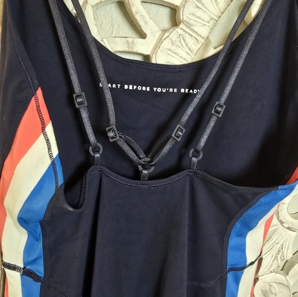 Fourlaps Re-Up  Elevate Training Jumpsuit Navy Scoop Neck size L NWT $128
